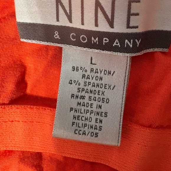 Dark Orange Halter Neck Tank Top Size Large Built in Bra - Picture 6 of 8